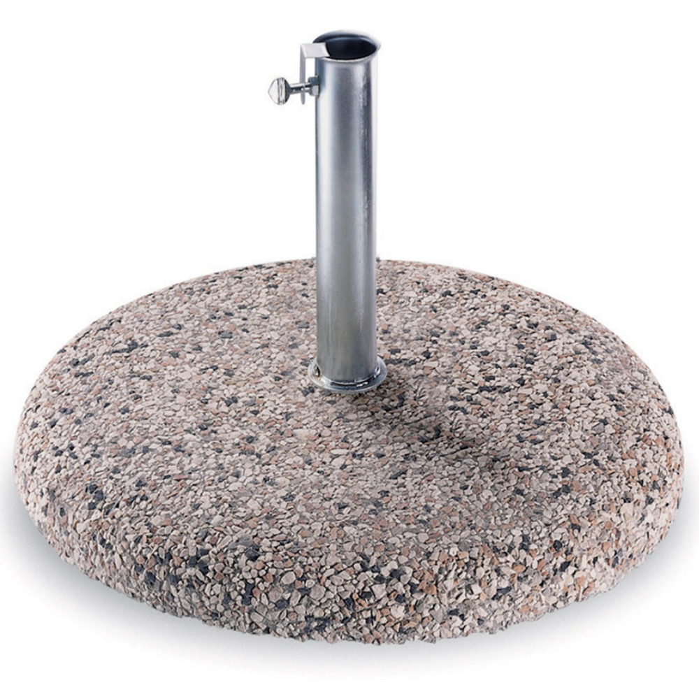 Supporto Ombrellone Cemento Rotondo Nero 15 Kg 40 Cm Supporto - Foto 12