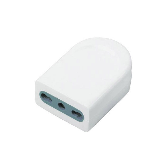 2 Prese Elettriche Italiane 10A Con Uscita Cavo - Bianco 250V 1500W