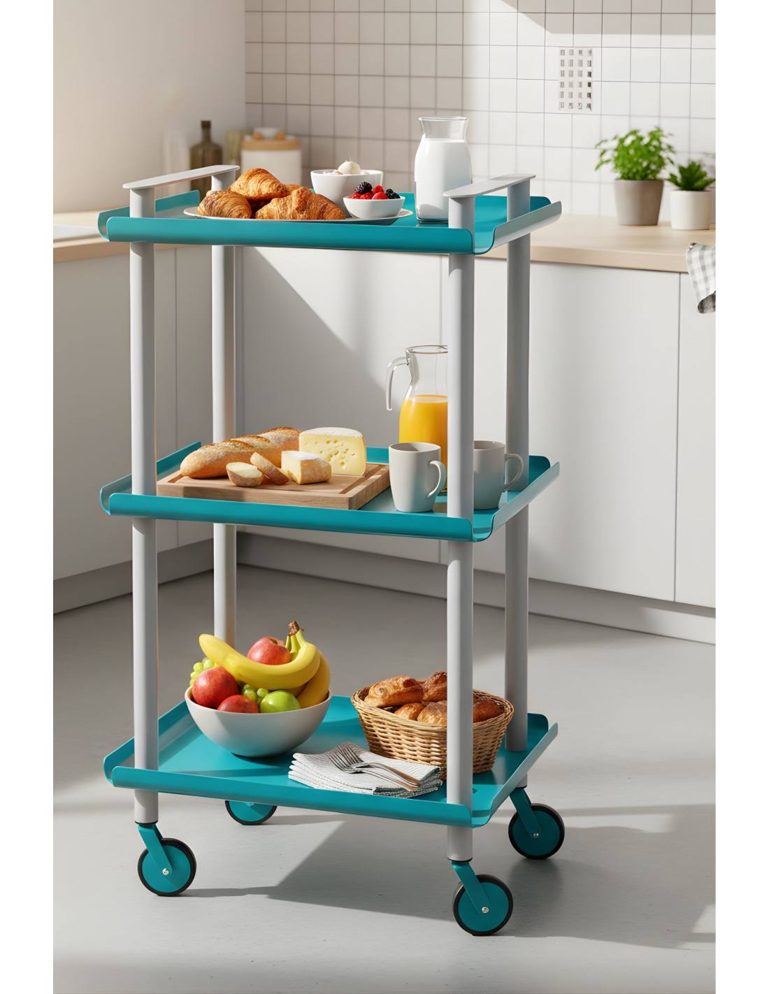 Carrello Da Cucina/Portaoggetti In Metallo Con 2 Ripiani, Struttura Bi Leky 052a5e3d 01e2 47e3 9720 22d6abd74139 Carrello Da Cucina/Portaoggetti In Metallo Con 2 Ripiani, Struttura Bi Leky 052a5e3d 01e2 47e3 9720 22d6abd74139