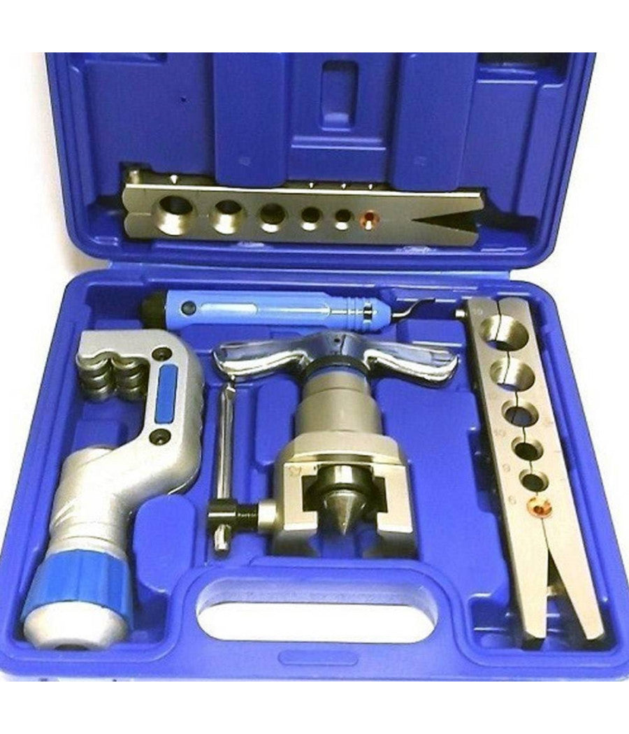 Cartellatrice Per Tubi Rame Con 2 Dime - Svasatore Per Flangiatubo 6-19mm (1/4"-3/4") Per Condizionamento - Foto 9