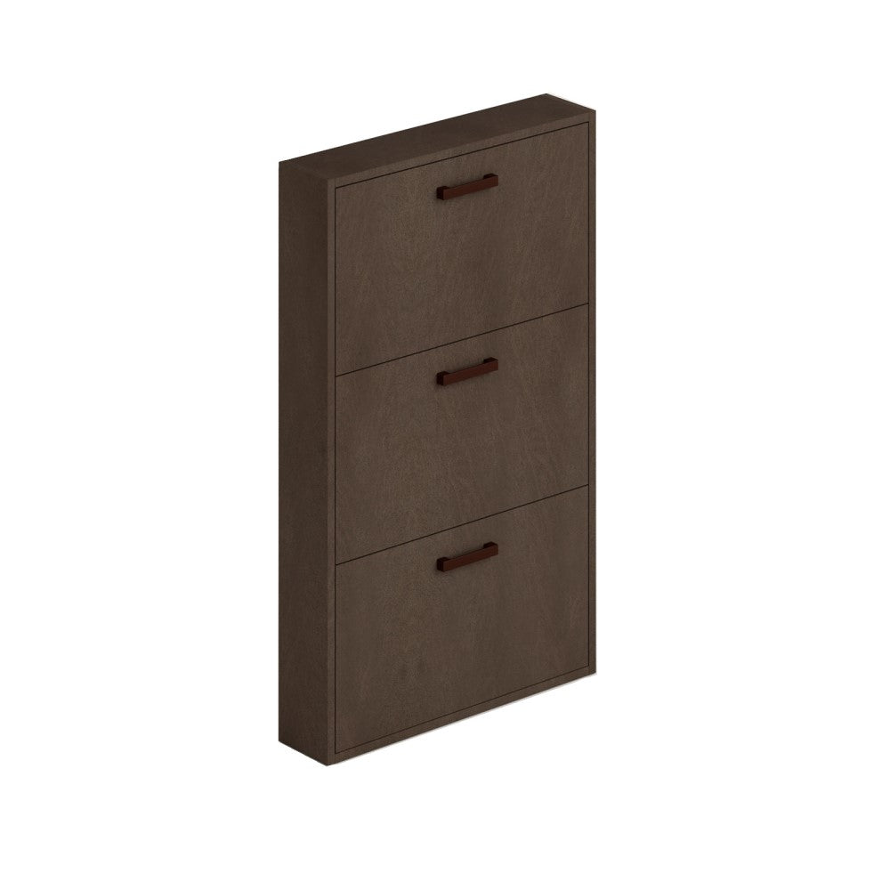 Scarpiera Slim 2 Ante a Ribalta in Legno Bianco Lucido 101x81 cm Onda Mobili Scarpiere Multiuso