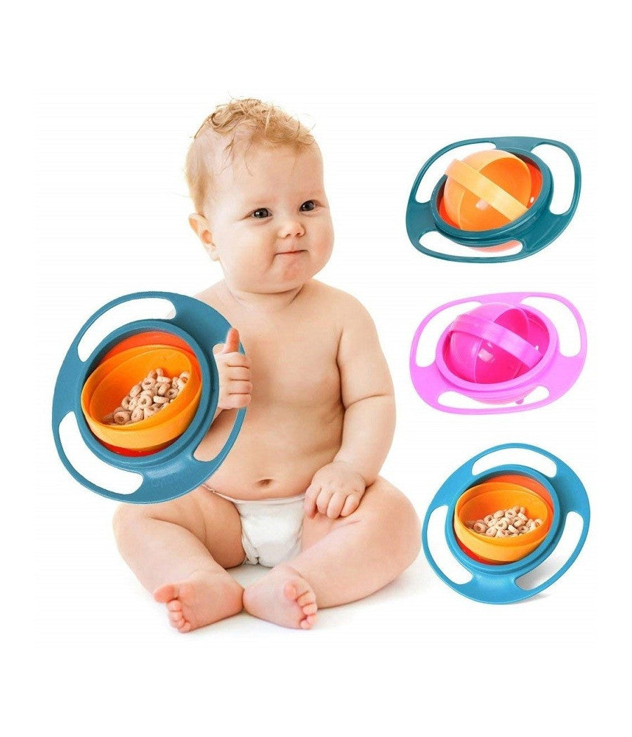 Ciotola Antigoccia Giroscopica 360° Per Bambini - Design Anti-Rovesciamento, Facile Da Pulire - Foto 4