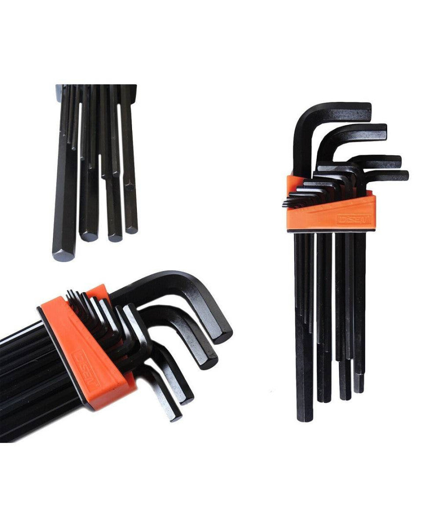 Set Chiavi Esagonali LED-16TORXESAGANLI - - SET KIT 16 PZ CHIAVI CHIAVE A T ESAGONALI E TORX LUNGHE VALIGETTA PROFESSIONALI Set Bussole 1/4 - Foto 3