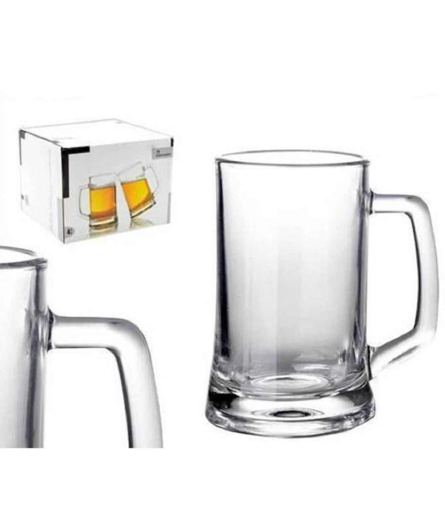 Set 4 Boccali Birra In Vetro Arcoroc 28cl - Con Manico Tradizionale - Per Birra Fredda E Calda - Foto 11