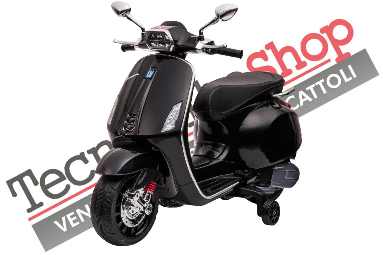 Moto Scooter Elettrico Per Bambini Piaggio Vespa Sprint 12V Colore Ner