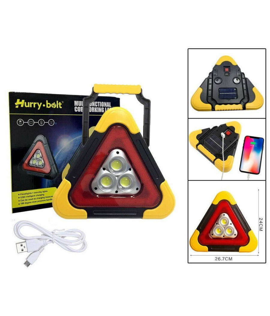 Lampada Di Emergenza A Triangolo Raguso - 4 Modalità LED, Impermeabile IP65 | Per Auto E Campeggio - Foto 7