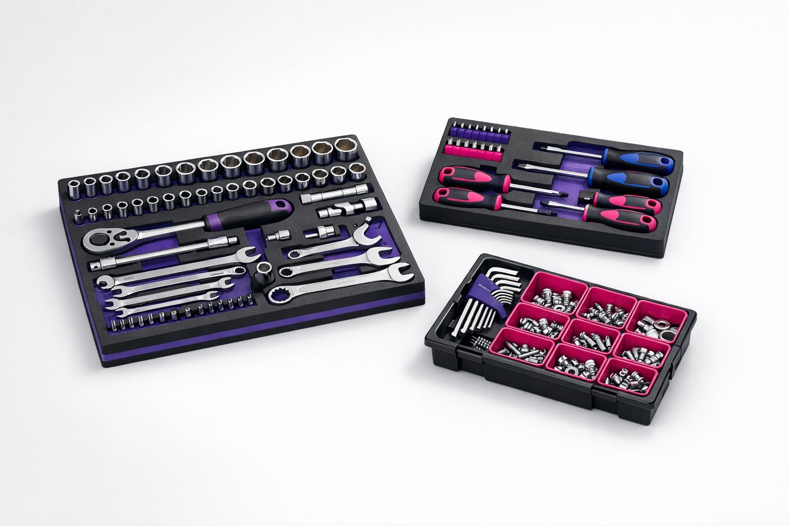 Assortimento di utensili per carrelli da officina