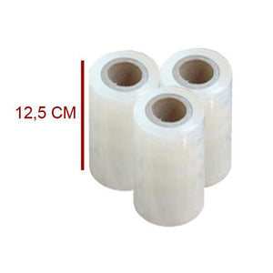 ESTENSIBILE MANUALE FILM IMBALLAGGIO NEUTRO H.125mm 300gr 23my 10PZ ROTOLI 4F