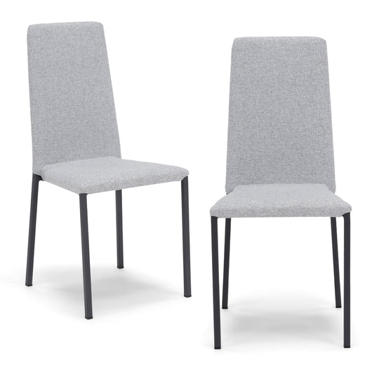 Set 2 sedie imbottite 100% MADE IN ITALY BETTY NEW per sala da pranzo, cucina, soggiorno, design moderno, gambe robuste in metallo, rivestimento in tessuto antistrappo morbido al tatto colore Argento