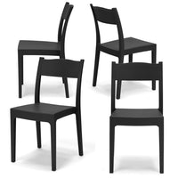Set 4 sedie in polipropilene VESTA, impilabile, resistente ai raggi UV, design moderno, ideale per sala da pranzo, cucina, sala d’attesa, bar, ristoranti o giardino, colore Ghisa