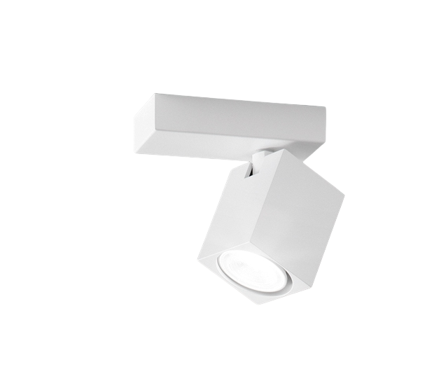 Applique a led ODDY orientabile quadrata Bianca da 1xGu10 Perenz