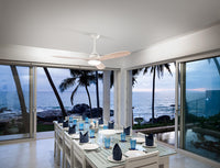 Ventilatore da Soffitto con luce Perenz 7170 B CT Legno sbiancato - Ø 130 cm, 3 Pale, 5 Velocità, Motore DC 26W, Silenzioso