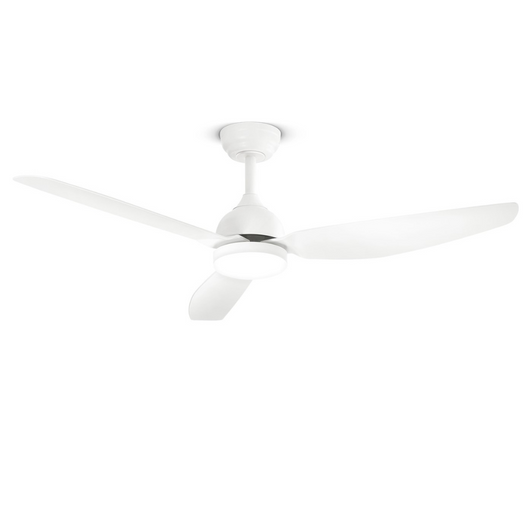 Ventilatore da Soffitto con luce Perenz 7189 B CT Bianco - Ø 132 cm, 3 Pale, 6 Velocità, Motore DC 40W, Silenzioso
