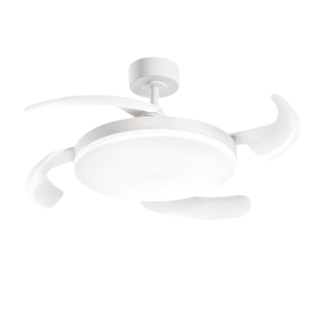 Ventilatore da Soffitto con luce Perenz 7190 B CT Bianco - Ø 106 cm, 4 Pale, 6 Velocità, Motore DC 35W, Silenzioso