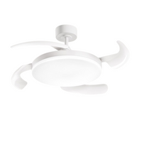 Ventilatore da Soffitto con luce Perenz 7190 B CT Bianco - Ø 106 cm, 4 Pale, 6 Velocità, Motore DC 35W, Silenzioso