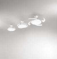 Ventilatore da Soffitto con luce Perenz 7190 B CT Bianco - Ø 106 cm, 4 Pale, 6 Velocità, Motore DC 35W, Silenzioso