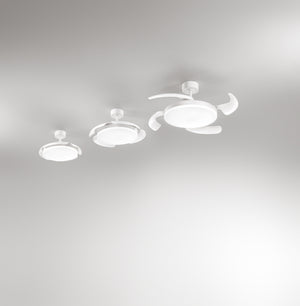 Ventilatore da Soffitto con luce Perenz 7190 B CT Bianco - Ø 106 cm, 4 Pale, 6 Velocità, Motore DC 35W, Silenzioso