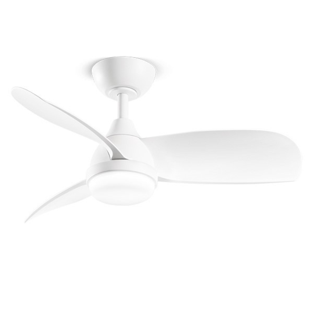 Ventilatore da Soffitto con luce Perenz 7192 B CT Bianco - Ø 91,5 cm, 3 Pale, 6 Velocità, Motore DC 35W, Silenzioso