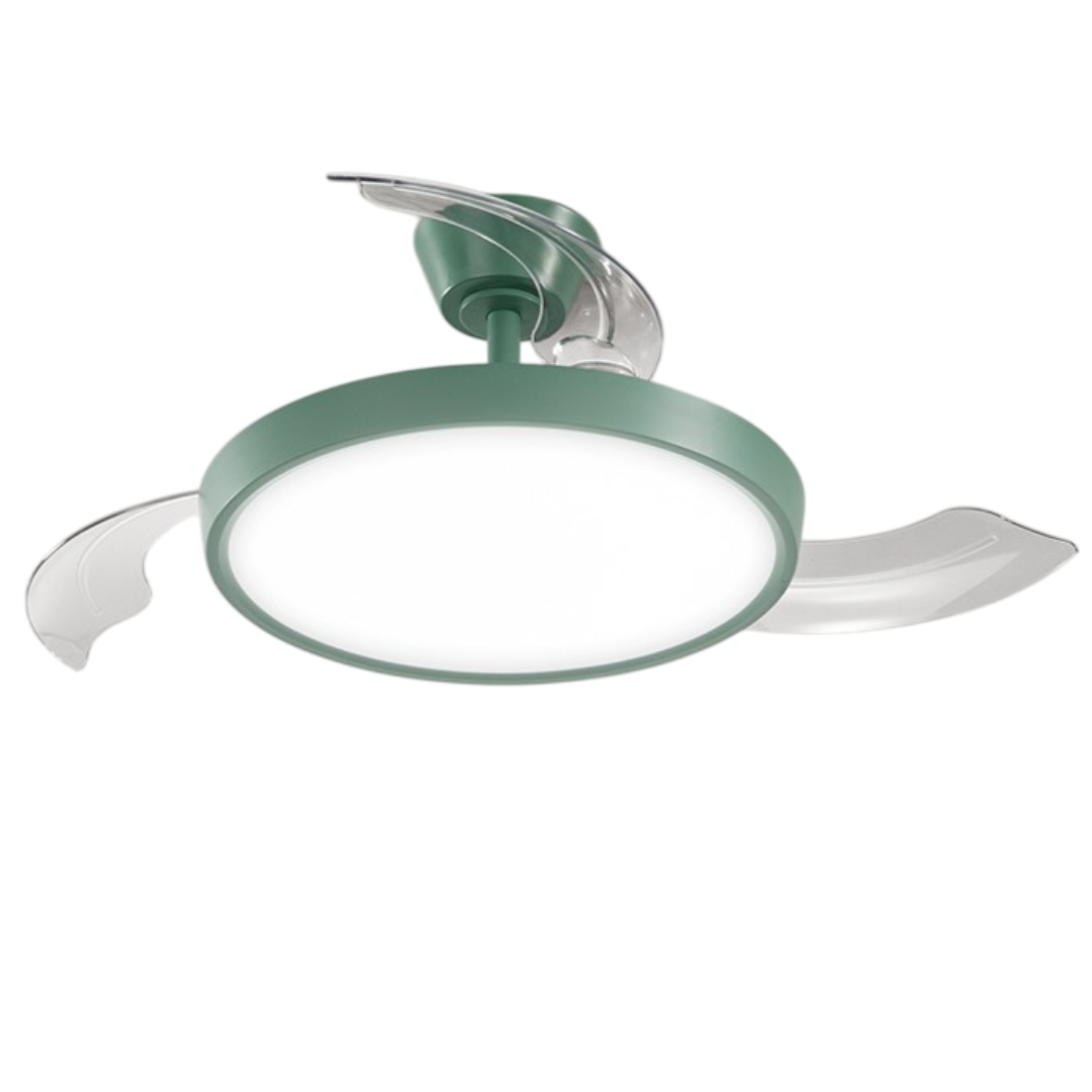 Ventilatore da Soffitto con luce Perenz 7196 R CT Verde - Ø 106 cm, 3 Pale, 6 Velocità, Motore DC 40W, Silenzioso