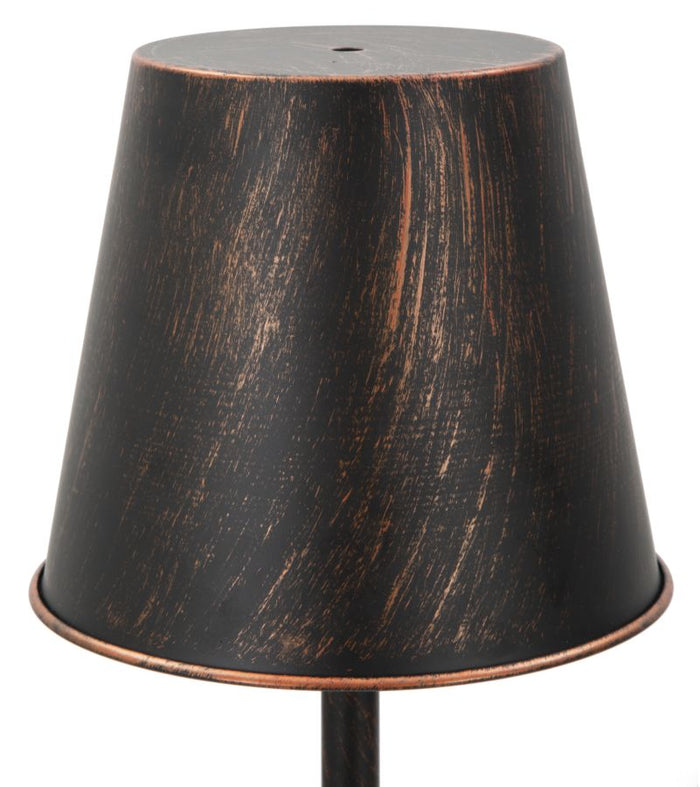 Lampada da tavolo in metallo marrone in stile industriale Ø cm 21x64