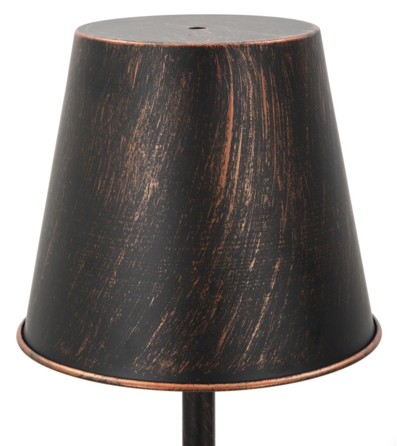 Lampada da tavolo in metallo marrone in stile industriale Ø cm 21x64