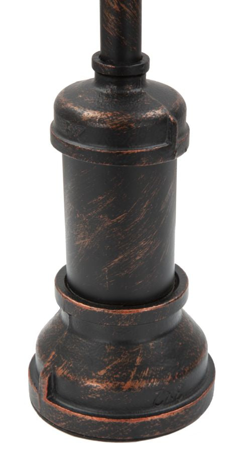 Lampada da tavolo in metallo marrone in stile industriale Ø cm 21x64