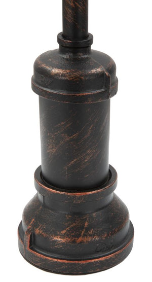 Lampada da tavolo in metallo marrone in stile industriale Ø cm 21x64