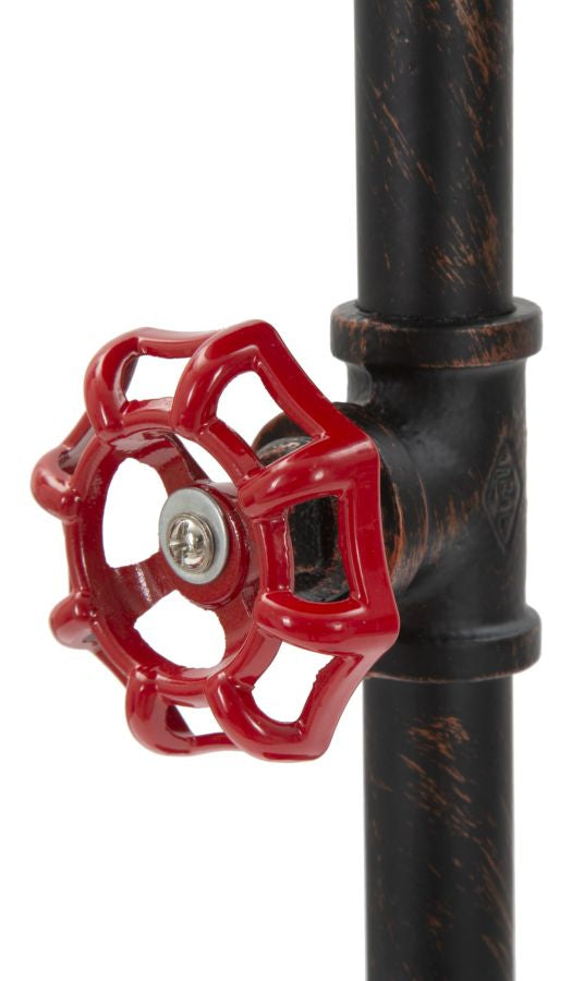 Lampada da tavolo in metallo marrone in stile industriale Ø cm 21x64