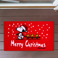 Snoopy Cristmas Zerbino Per Ingresso Esterno Tappetino Antiscivolo Asciugapassi 40x70cm