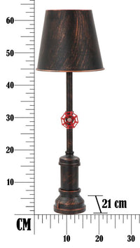 Lampada da tavolo in metallo marrone in stile industriale Ø cm 21x64