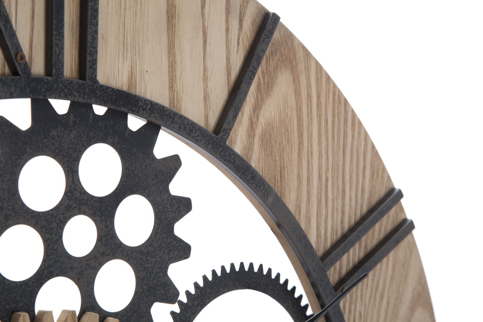 Orologio da parete in metallo e legno multicolore Ø cm 60x5