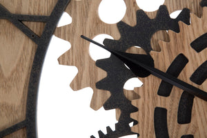 Orologio da parete in metallo e legno multicolore Ø cm 60x5