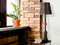 Lampada da tavolo in metallo marrone in stile industriale Ø cm 21x64