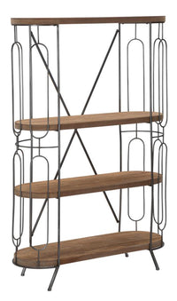 Libreria in metallo multicolore con 3 ripiani cm 100x38x150,5