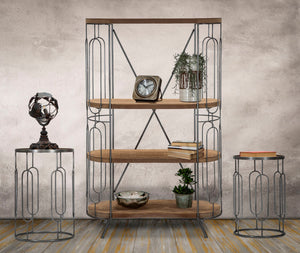 Libreria in metallo multicolore con 3 ripiani cm 100x38x150,5