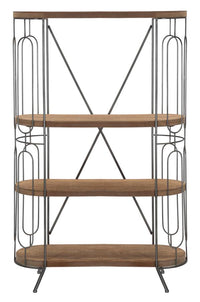 Libreria in metallo multicolore con 3 ripiani cm 100x38x150,5