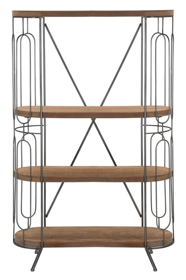 Libreria in metallo multicolore con 3 ripiani cm 100x38x150,5