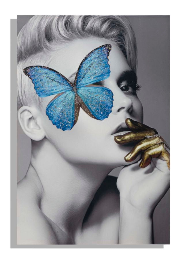 Stampa su tela con applicazioni multicolore cm 80x4x120