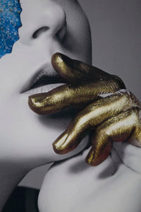 Stampa su tela con applicazioni multicolore cm 80x4x120