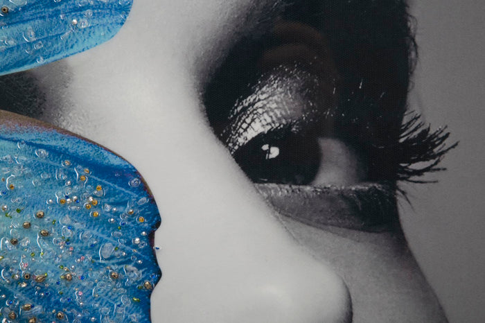 Stampa su tela con applicazioni multicolore cm 80x4x120