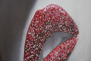 Stampa su tela con applicazioni multicolore cm 120x3,8x80