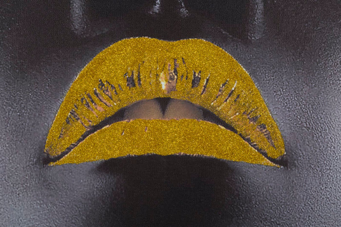 Stampa su tela con applicazioni multicolore cm 80x3,8x120