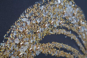 Stampa su tela con applicazioni multicolore cm 80x3,8x120