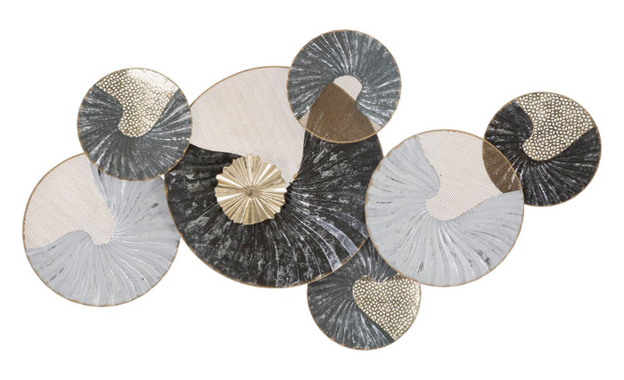 Pannello decorativo 3D in metallo multicolore cm 89,5x5x49,5