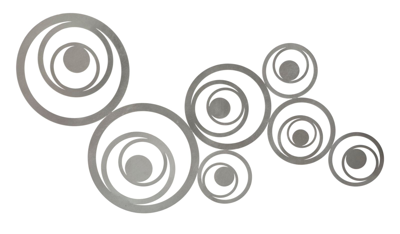 Pannello decorativo 3D in metallo grigio cm 120x1,2x60