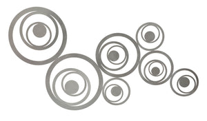 Pannello decorativo 3D in metallo grigio cm 120x1,2x60