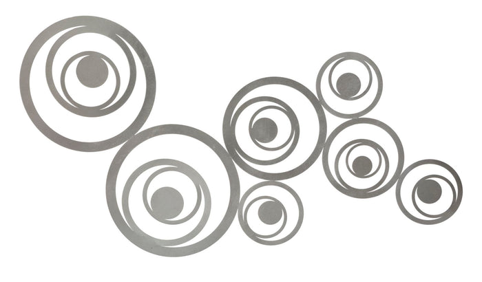 Pannello decorativo 3D in metallo grigio cm 120x1,2x60