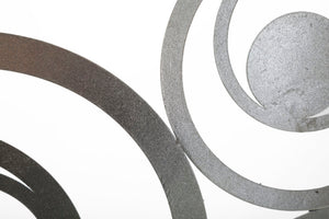 Pannello decorativo 3D in metallo grigio cm 120x1,2x60