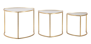 Tavolinetti Da Caffe' Triangle Set 3 Pz Cm Ø60X50-50X45-40X40