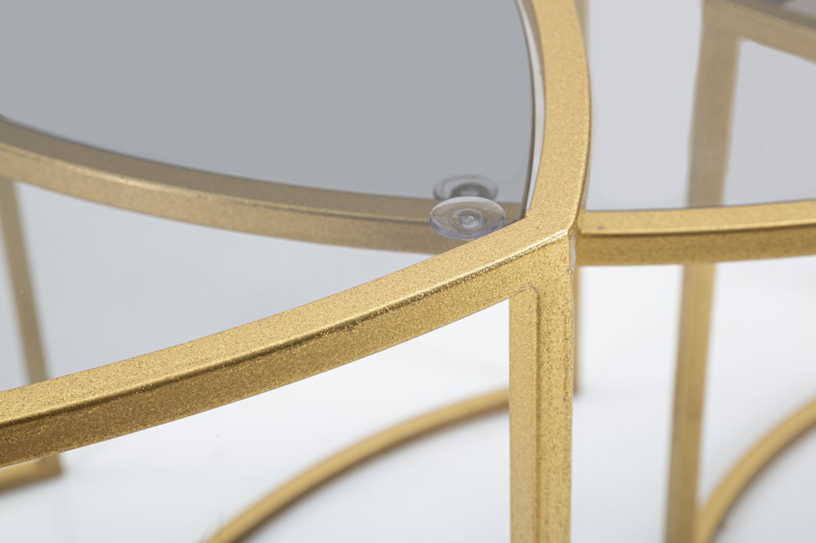 Tavolinetti Da Caffe' Triangle Set 3 Pz Cm Ø60X50-50X45-40X40